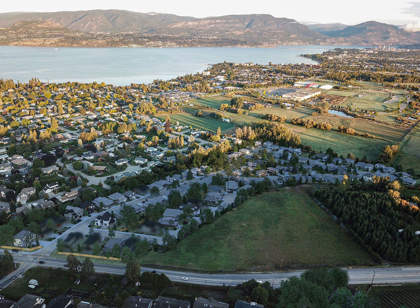 The Orchard Kelowna Aerial view - Pick your lot for sale in Kelowna's Lower Mission